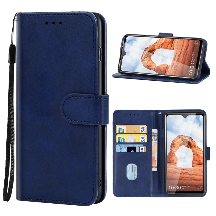 

Leather Phone Case For Oukitel WP8 Pro(Blue)