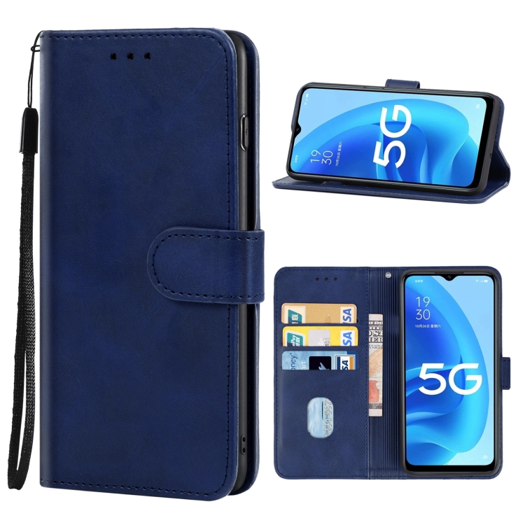 

Leather Phone Case For OPPO A56 5G(Blue)