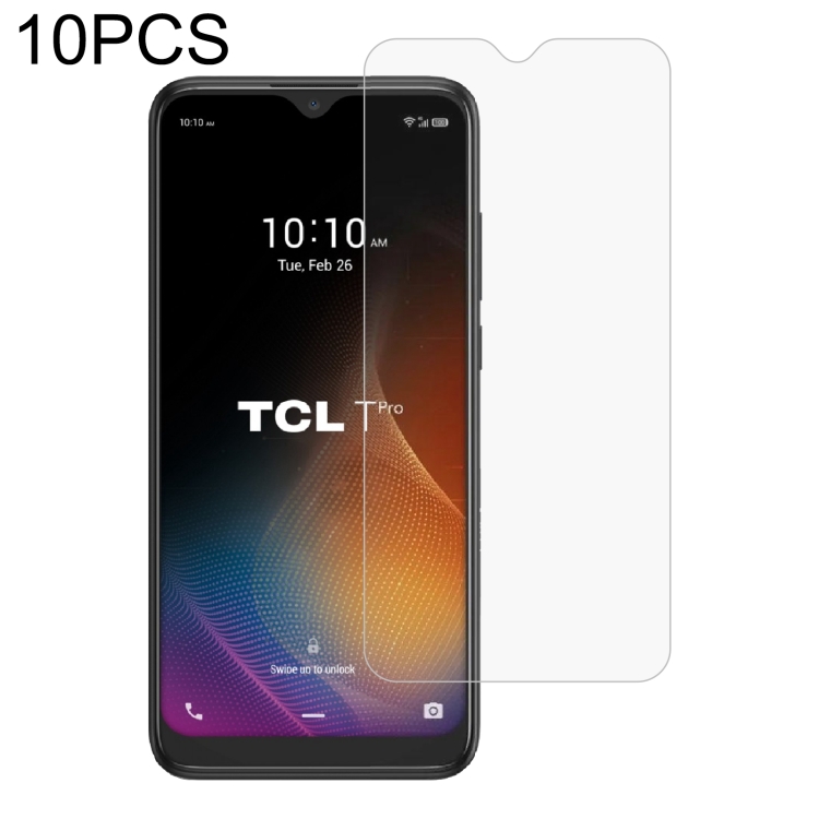 

10 PCS 0.26mm 9H 2.5D Tempered Glass Film For TCL T Pro