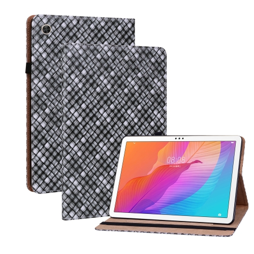 

For Huawei MatePad T 10s / Enjoy Tablet 2 Color Weave Leather Tablet Case with Holder(Black)