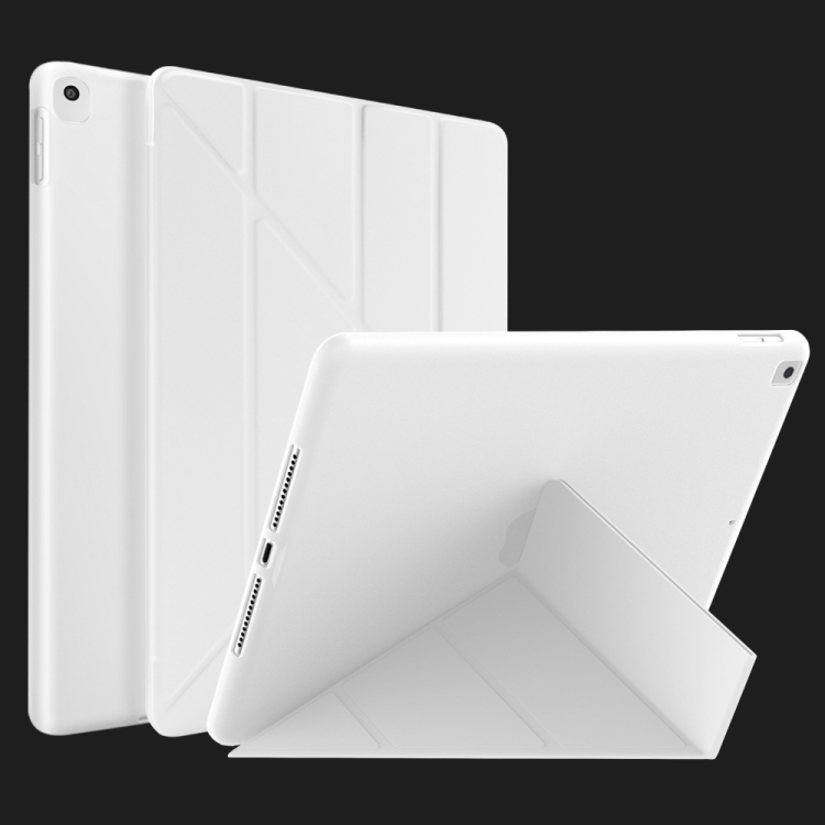 

Multi-folding PU Leather Matte TPU Tablet Case For iPad Pro 10.2 2021 / 2020 / 10.5 2017(White)