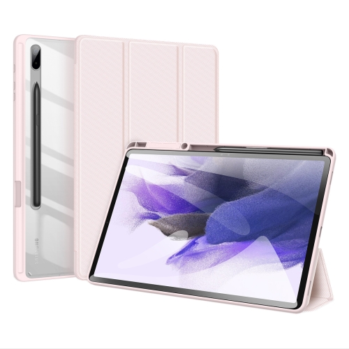 

For Samsung Galaxy Tab S8 Plus/S7 Plus/S7 FE DUX DUCIS TOBY Series Horizontal Flip Tablet Case(Pink)