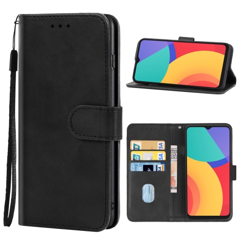 

Leather Phone Case For Alcatel 1S(Black)