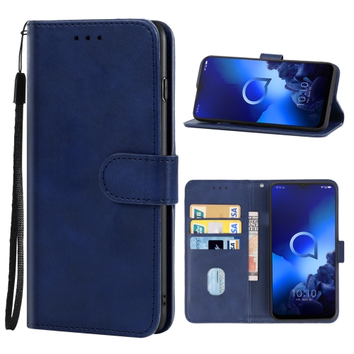 

Leather Phone Case For Alcatel 3x 2019(Blue)