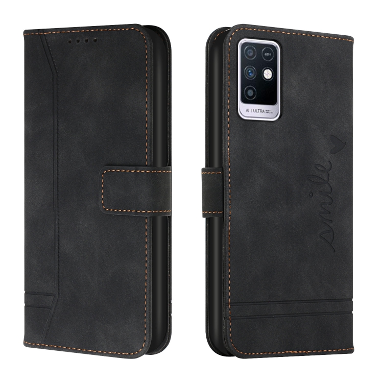 

For Infinix Note 10 Retro Skin Feel TPU + PU Leather Phone Case(Black)