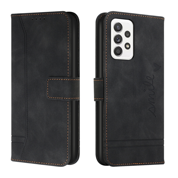 

For Samsung Galaxy A53 5G Retro Skin Feel TPU + PU Leather Phone Case(Black)