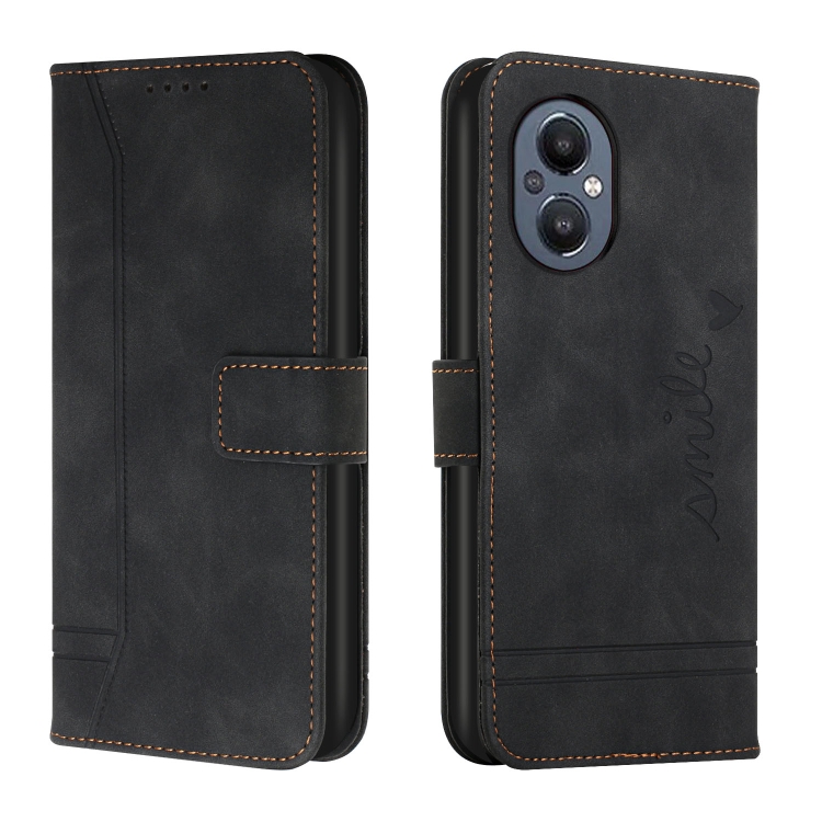 

For OnePlus Nord 20 5G Retro Skin Feel TPU + PU Leather Phone Case(Black)