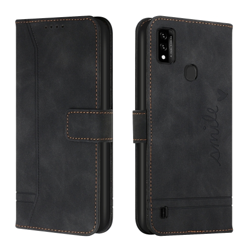 

For ZTE Blade A51 Retro Skin Feel TPU + PU Leather Phone Case(Black)