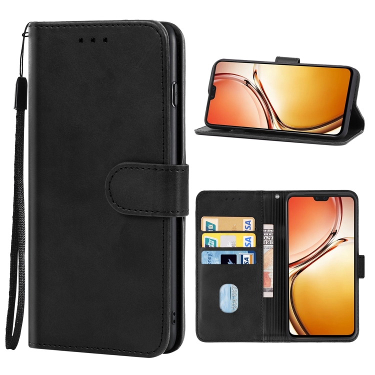 

Leather Phone Case For vivo V23 5G(Black)