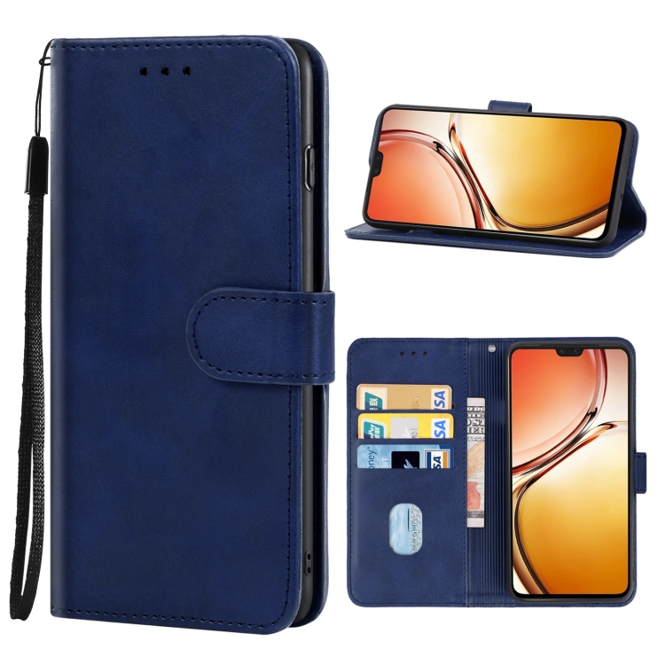 

Leather Phone Case For vivo V23 5G(Blue)