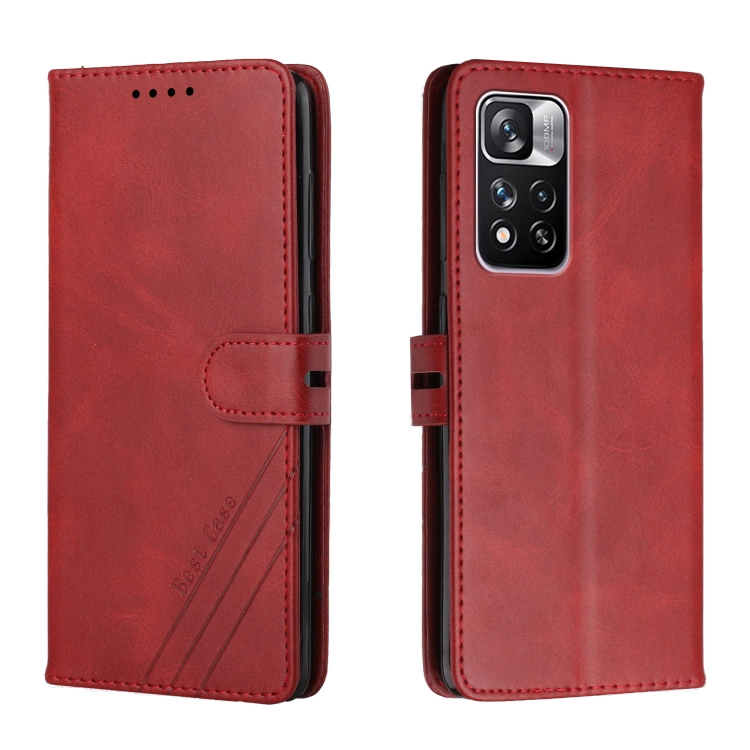 

For Xiaomi Redmi Note 11 Pro Cow Texture Leather Phone Case(Red)