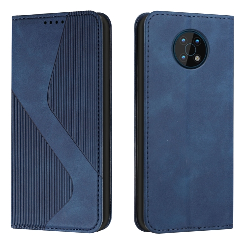 

For Nokia G50 Skin Feel Magnetic S-type Leather Phone Case(Blue)