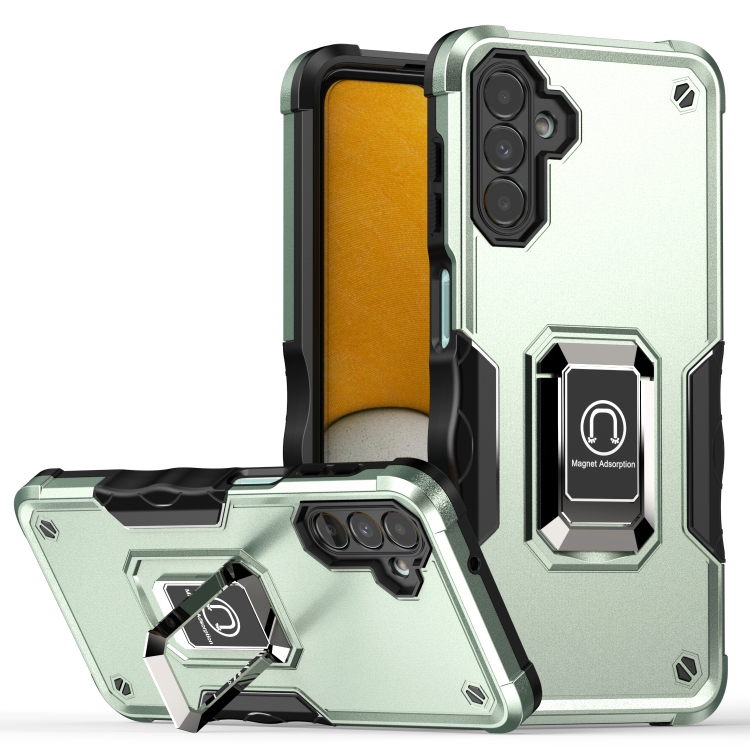

Ring Holder Non-slip Armor Phone Case For Samsung Galaxy A13 5G / Galaxy A13 4G / Galaxy A13 Lite / Galaxy A04 / Galaxy A04s / Galaxy A04e 4G (Green)