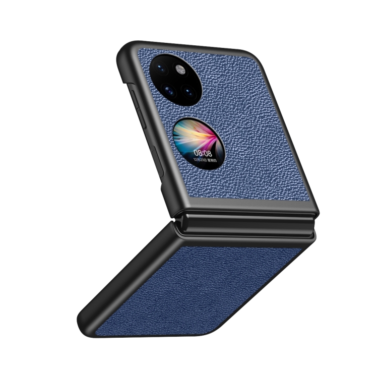 

For Huawei P50 Pocket Litchi Texture Shockproof Phone Case(Blue)