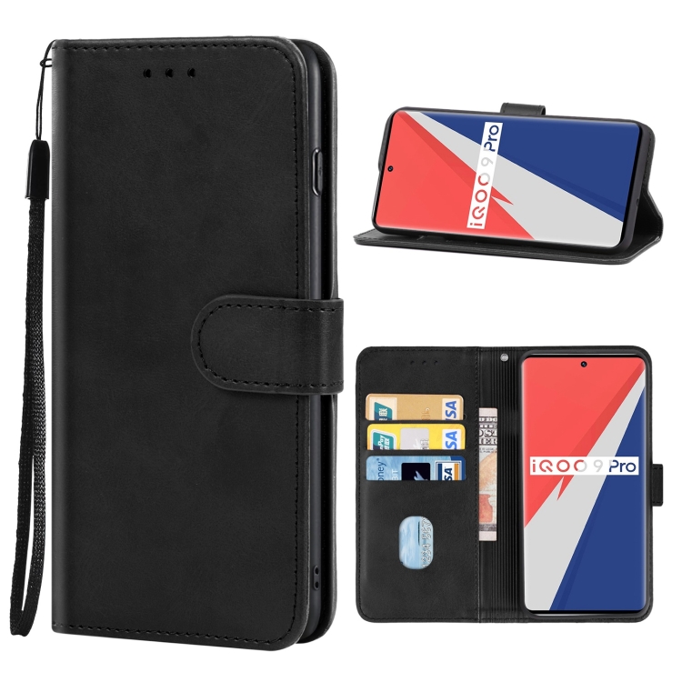 

Leather Phone Case For vivo iQOO 9 Pro(Black)
