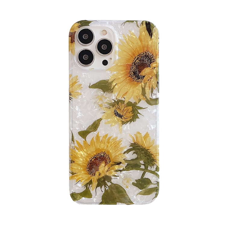 

Shell Texture TPU Phone Case For iPhone 13 Pro Max(Sunflower)