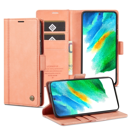 

For Samsung Galaxy S22+ 5G LC.IMEEKE PU + TPU Skin-friendly Feeling Leather Phone Case(Rose Gold)