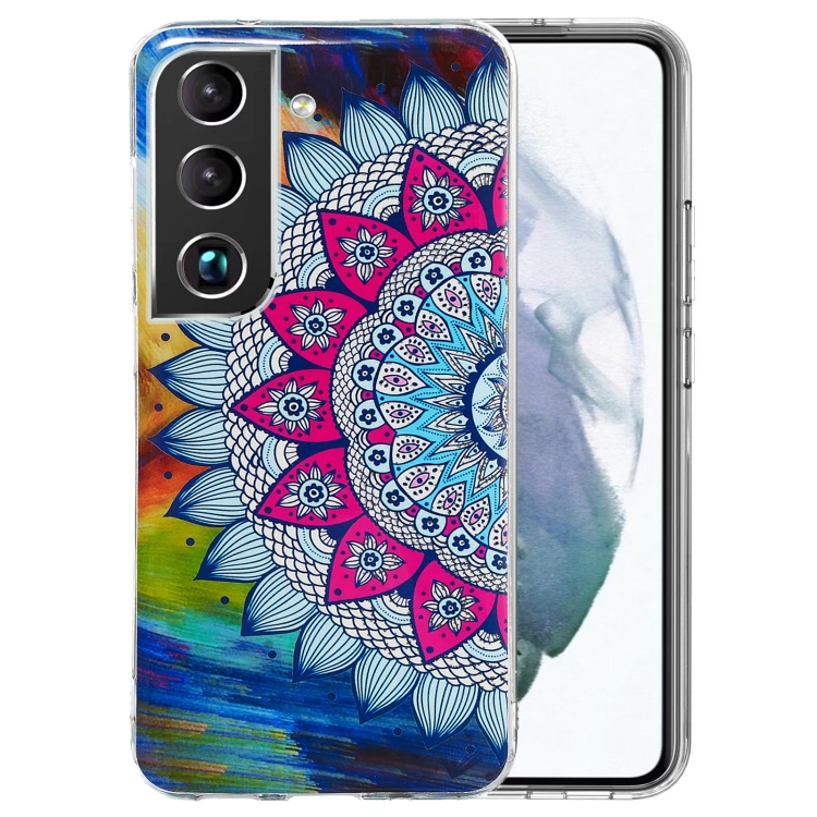 

For Samsung Galaxy S22+ 5G Luminous TPU Protective Phone Case(Half-flower)