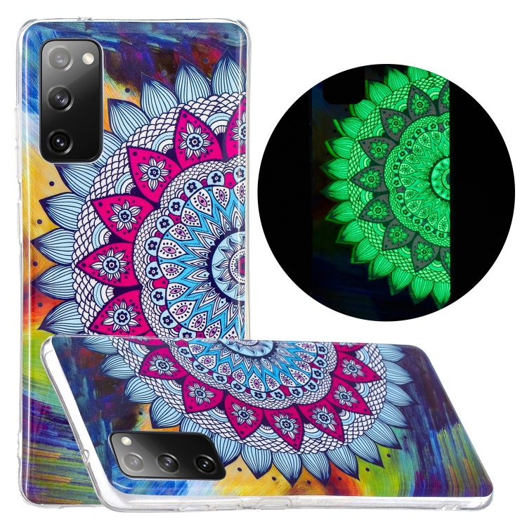 

For Samsung Galaxy A03s Luminous TPU Protective Phone Case(Half-flower)