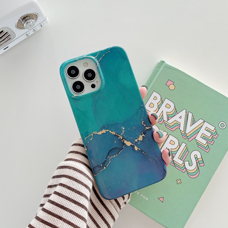 

Glitter Marble Phone Case For iPhone 11(Dark Green Glitter)