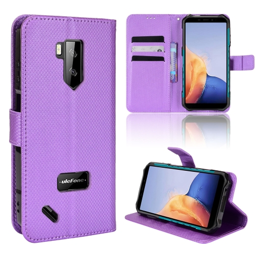 

For Ulefone Armor X9 Diamond Texture Leather Phone Case(Purple)
