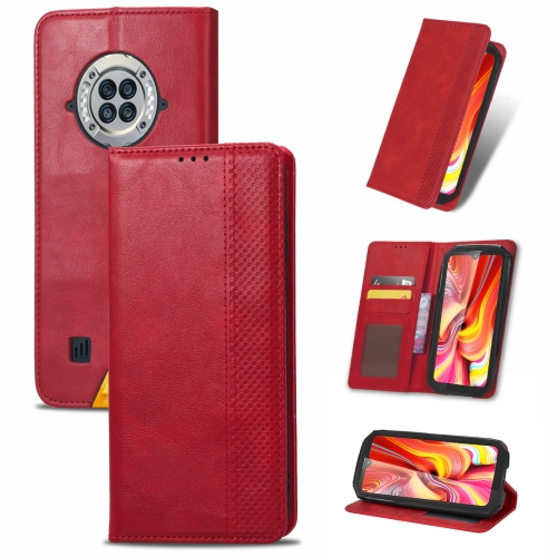 For Doogee S96 Pro Magnetic Buckle Retro Texture Leather Phone Case(Red)