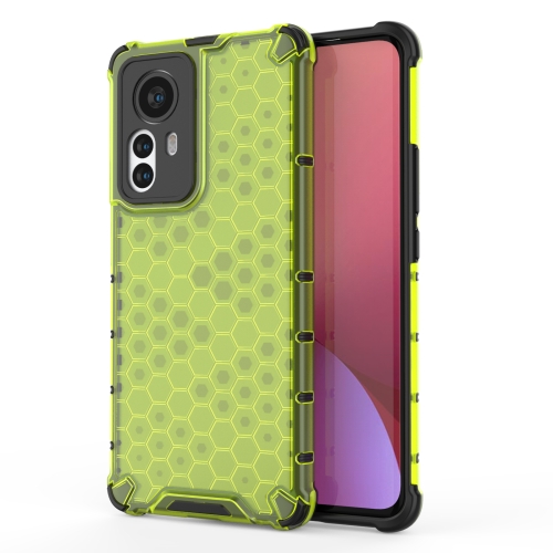 

For Xiaomi 12 Pro Shockproof Honeycomb PC + TPU Phone Case(Green)
