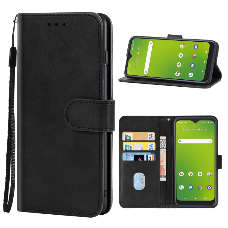 

Leather Phone Case For Cricket Dream 5G/AT&A Radiant Max 5G(Black)