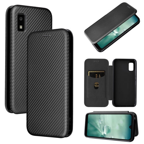 For Sharp Aquos Wish SHG06 Carbon Fiber Texture Horizontal Flip PU