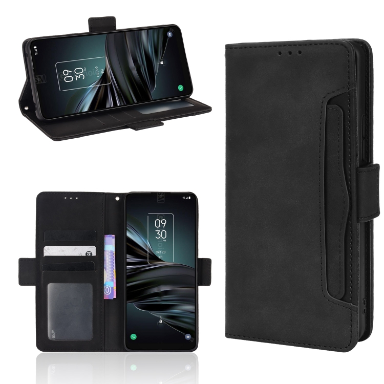 

For TCL 20 XE Skin Feel Calf Pattern Leather Phone Case(Black)