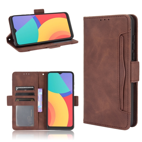 

For TCL 20Y / Alcatel 1S 2021 Skin Feel Calf Pattern Leather Phone Case(Brown)