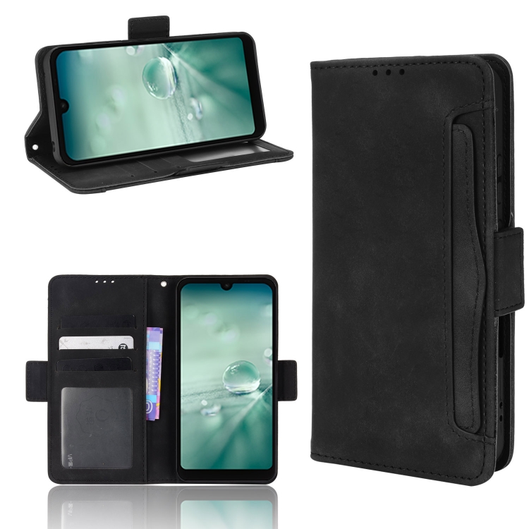 

For Sharp Aquos Wish Skin Feel Calf Pattern Leather Phone Case(Black)
