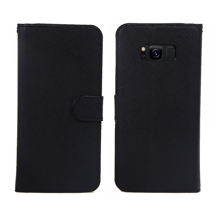 

For Samsung Galaxy S8 Cross Texture Detachable Leather Phone Case(Black)