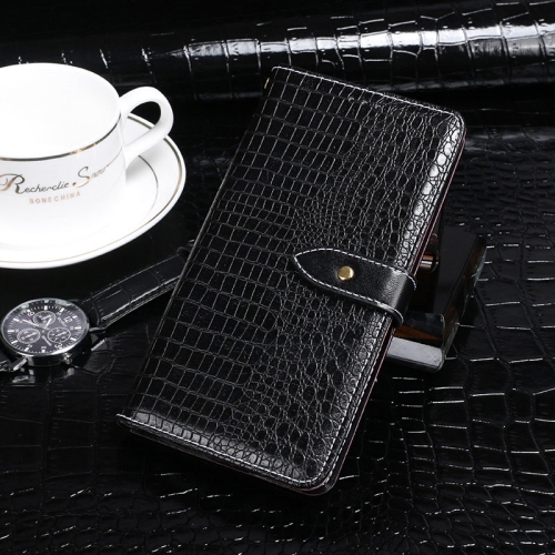 

For vivo S12 idewei Crocodile Texture Horizontal Flip Phone Leather Phone Case(Black)