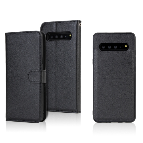 

For Samsung Galaxy S10 5G Cross Texture Detachable Leather Phone Case(Black)