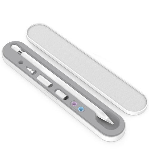 

Stoyobe PC + Silicone Stylus Pen Magnetic Absorption Storage Box For Apple Pencil 1 / 2(White)