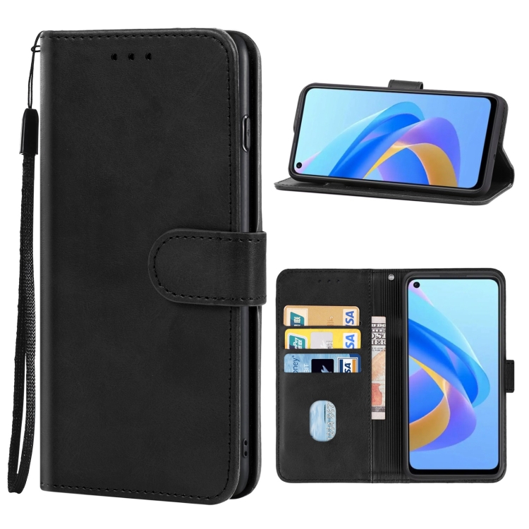 

Leather Phone Case For OPPO A36(Black)