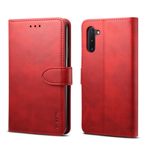 

For Galaxy Note 10+ GUSSIM Business Style Horizontal Flip Leather Case with Holder & Card Slots & Wallet(Red)