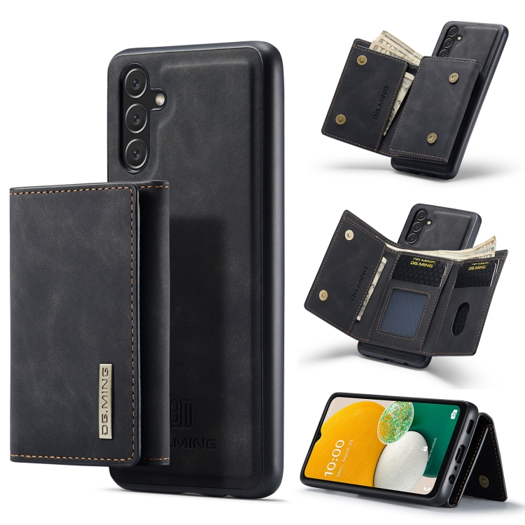 

For Samsung Galaxy A13 5G DG.MING M1 Series 3-Fold Multi Card Wallet + Magnetic Phone Case(Black)