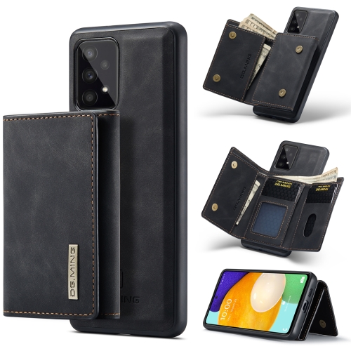 

For Samsung Galaxy A53 5G DG.MING M1 Series 3-Fold Multi Card Wallet + Magnetic Phone Case(Black)