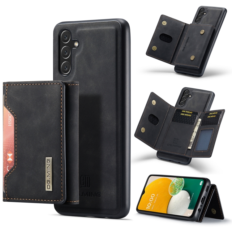 

For Samsung Galaxy A13 5G DG.MING M2 Series 3-Fold Multi Card Bag + Magnetic Phone Case(Black)