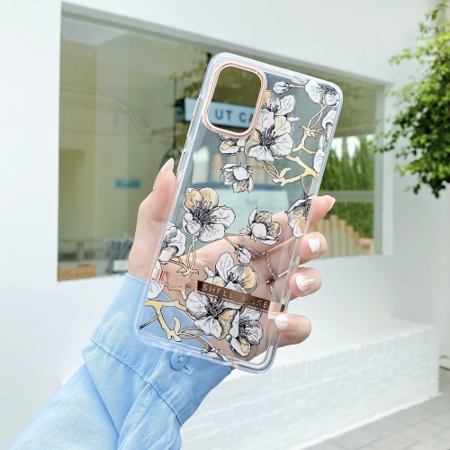 

For Samsung Galaxy A13 4G Translucent Plating Flower Phone Case(Ewha)