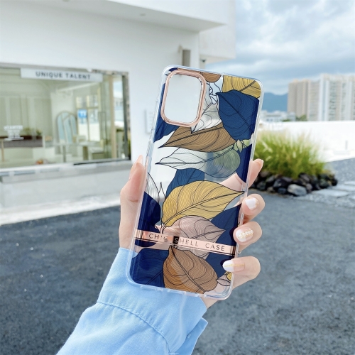 

For Samsung Galaxy A13 4G Translucent Plating Flower Phone Case(Color Banana Leaf)