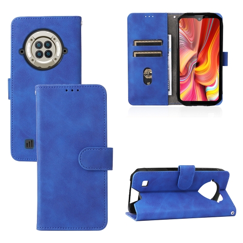 

For DOOGEE S96 Pro Skin Feel Magnetic Buckle Calf Texture PU Phone Case(Blue)