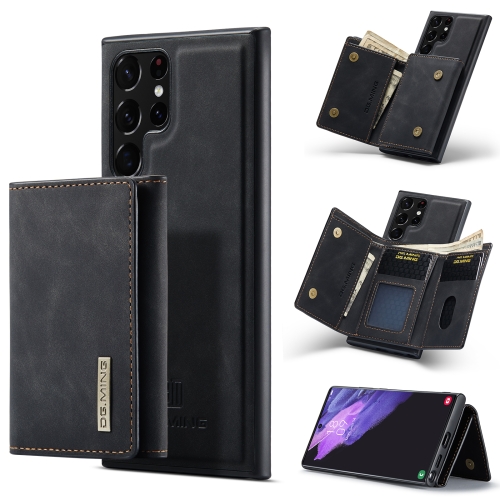 

For Samsung Galaxy S22 Ultra 5G DG.MING M1 Series 3-Fold Multi Card Wallet + Magnetic Phone Case(Black)