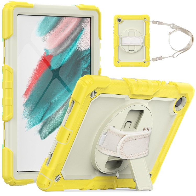 

For Samsung Galaxy Tab A8 10.5 2021 X200 / X205 Silicone + PC Tablet Case(Beige + Yellow)