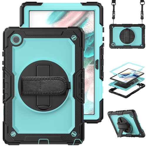 

For Samsung Galaxy Tab A8 10.5 2021 X200 / X205 Silicone + PC Tablet Case(Light Blue + Black)