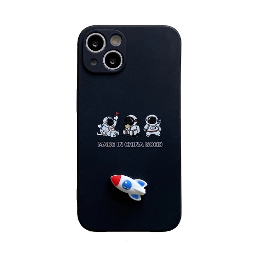 

Aerospace Small Rocket TPU Phone Case For iPhone 13 Pro(Black)