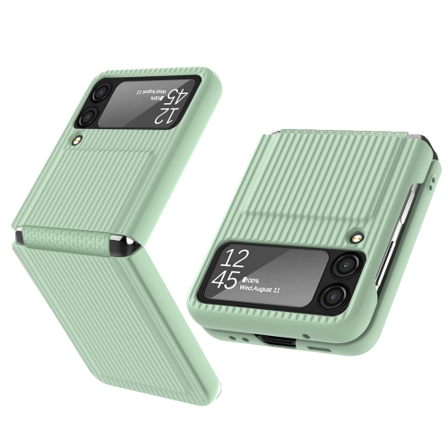 For Samsung Galaxy Z Flip3 5G GKK Ultra-thin Striped PC + TPU Phone Case(Green)