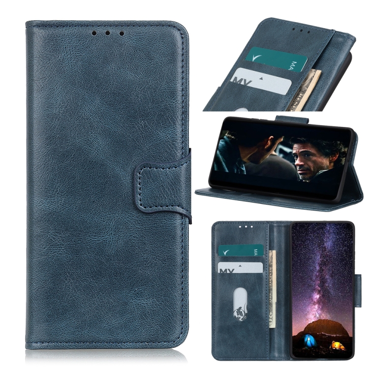 

For Motorola Moto G Stylus 2022 Mirren Crazy Horse Texture Horizontal Flip Leather Phone Case(Blue)